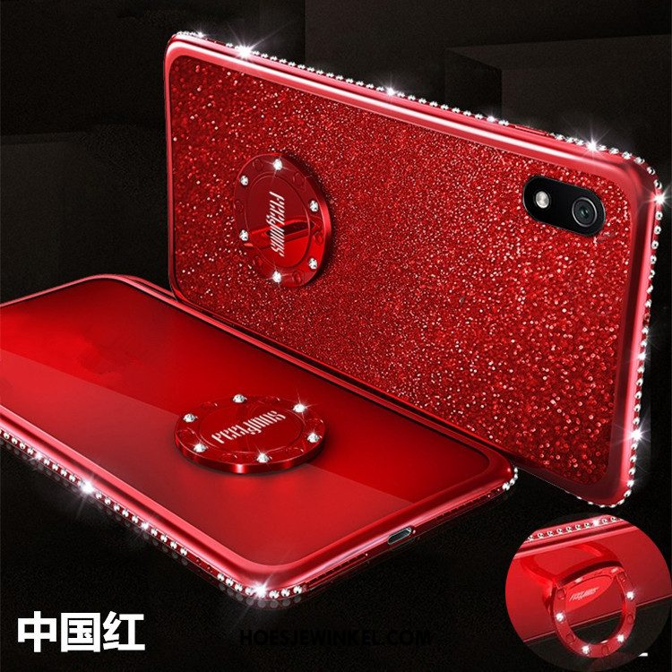 Xiaomi Redmi 7a Hoesje Rood Zacht Purper, Xiaomi Redmi 7a Hoesje Dun Bescherming Beige