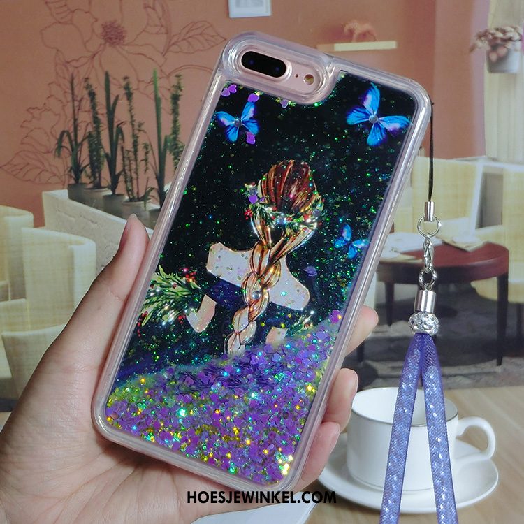 iPhone 7 Plus Hoesje Drijfzand Vloeistof Hanger, iPhone 7 Plus Hoesje Met Strass Hoes