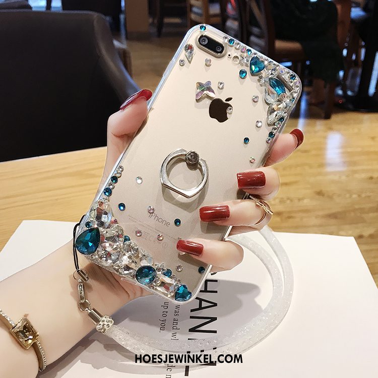 iPhone 7 Plus Hoesje Opknoping Nek Anti-fall Doorzichtig, iPhone 7 Plus Hoesje Hoes Met Strass