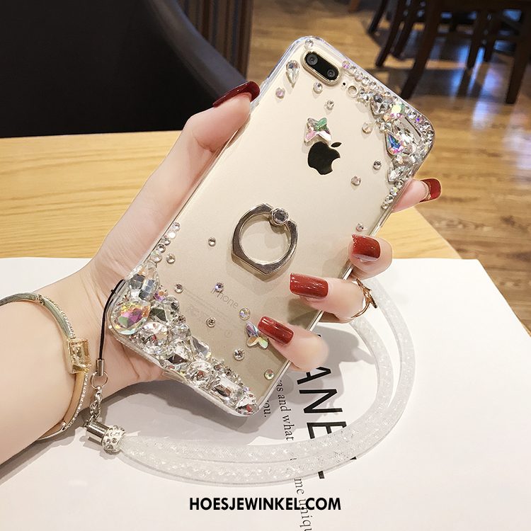 iPhone 7 Plus Hoesje Opknoping Nek Anti-fall Doorzichtig, iPhone 7 Plus Hoesje Hoes Met Strass