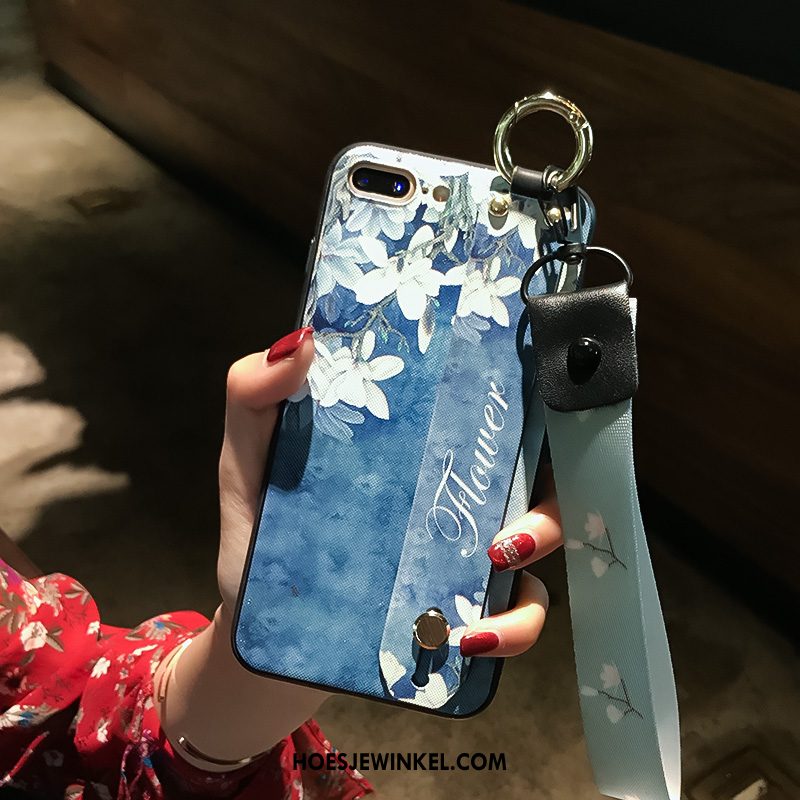 iPhone 7 Plus Hoesje Siliconen Bloemen Ondersteuning, iPhone 7 Plus Hoesje Mobiele Telefoon Hoes