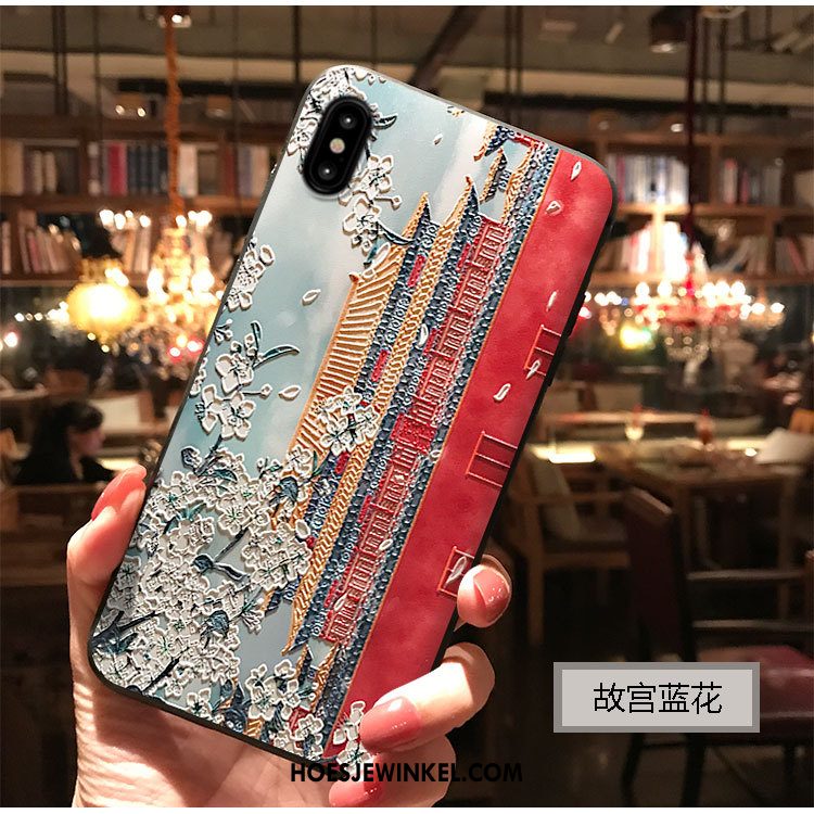 iPhone Xs Max Hoesje Kers Groen Paleis, iPhone Xs Max Hoesje Mobiele Telefoon Wind