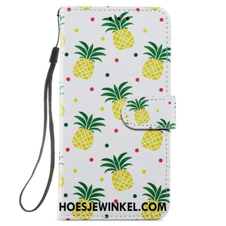 Bescherming Hoesje Samsung Galaxy S24 5g Ananas Met Bandje