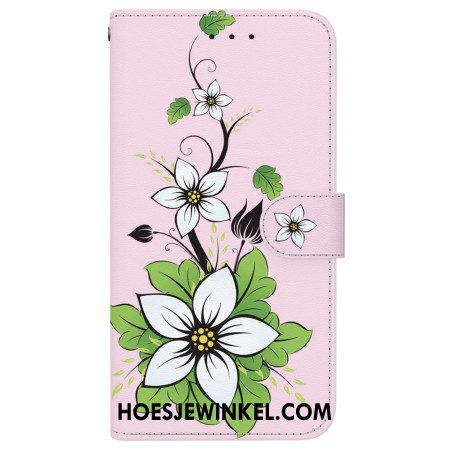 Bescherming Hoesje iPhone 16 Lelie Met Riempje