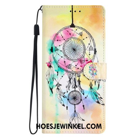 Bescherming Hoesje iPhone 16 Pro Max Aquarel Dromenvanger Met Riem