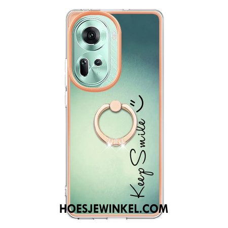 Case Hoesje Oppo Reno 11 5g Telefoonhoesje Keep Smile-ringhouder