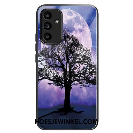 Case Hoesje Samsung Galaxy A15 Telefoonhoesje Boom En Maan Gehard Glas