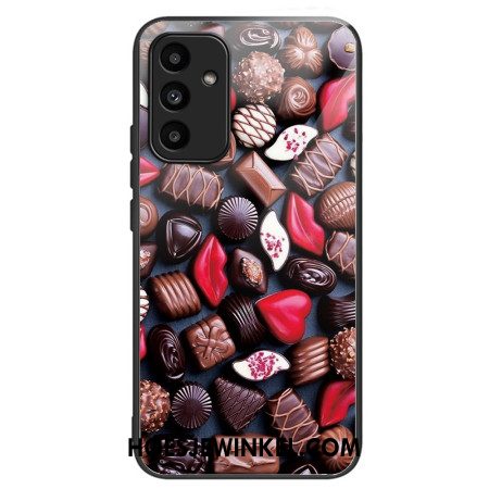 Case Hoesje Samsung Galaxy A15 Telefoonhoesje Chocolade Gehard Glas