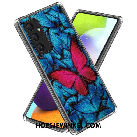 Case Hoesje Samsung Galaxy A55 5g Telefoonhoesje Rode Vlinder