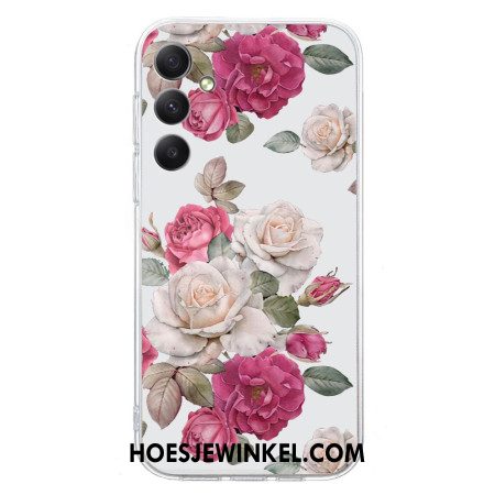 Case Hoesje Samsung Galaxy S24 Fe Telefoonhoesje Pioenrozen