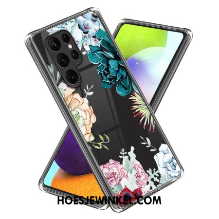 Case Hoesje Samsung Galaxy S24 Ultra 5g Telefoonhoesje Planten