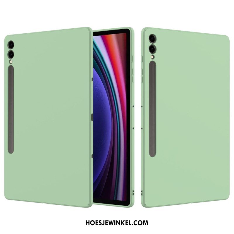 Case Hoesje Samsung Galaxy Tab S9 Plus Telefoonhoesje Vloeibare Siliconen