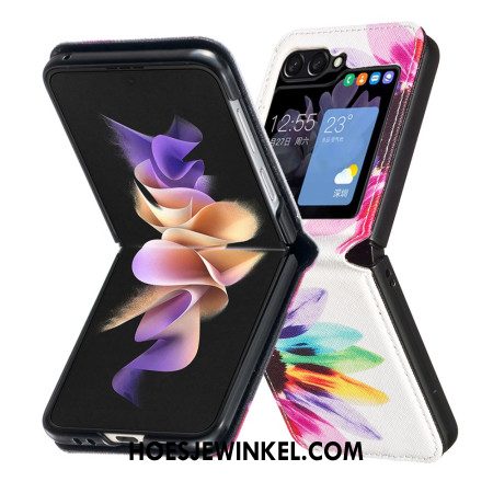 Case Hoesje Samsung Galaxy Z Flip 6 Telefoonhoesje Waterverfbloem