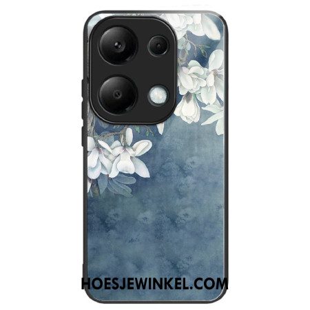 Case Hoesje Xiaomi Redmi Note 13 Pro 4g Telefoonhoesje Magnolia's Gehard Glas