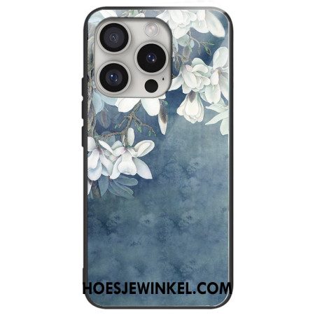 Case Hoesje iPhone 16 Pro Max Telefoonhoesje Magnolia Bedrukt Gehard Glas