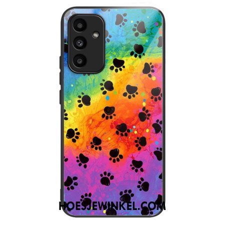 Cover Hoesje Samsung Galaxy A15 Telefoonhoesje Vingerafdrukken Van Gehard Glas