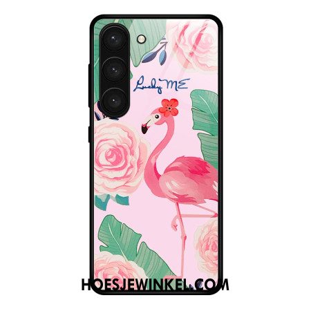 Cover Hoesje Samsung Galaxy S24 Plus 5g Telefoonhoesje Flamingo Gehard Glas