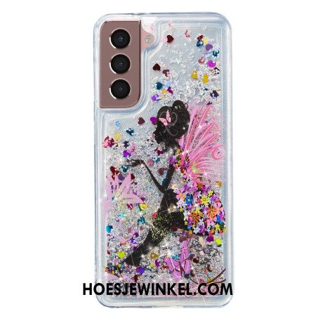 Cover Hoesje Samsung Galaxy S24 Plus 5g Telefoonhoesje Vloeibare Glitter Voor Jong Meisje