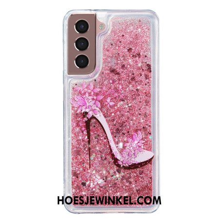 Cover Hoesje Samsung Galaxy S24 Plus 5g Telefoonhoesje Vloeibare Glitterpomp