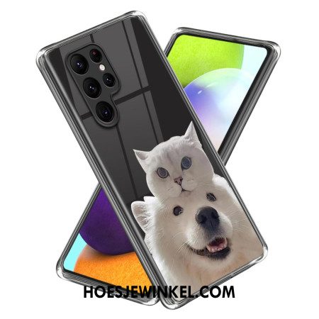 Cover Hoesje Samsung Galaxy S24 Ultra 5g Telefoonhoesje Kat En Hond