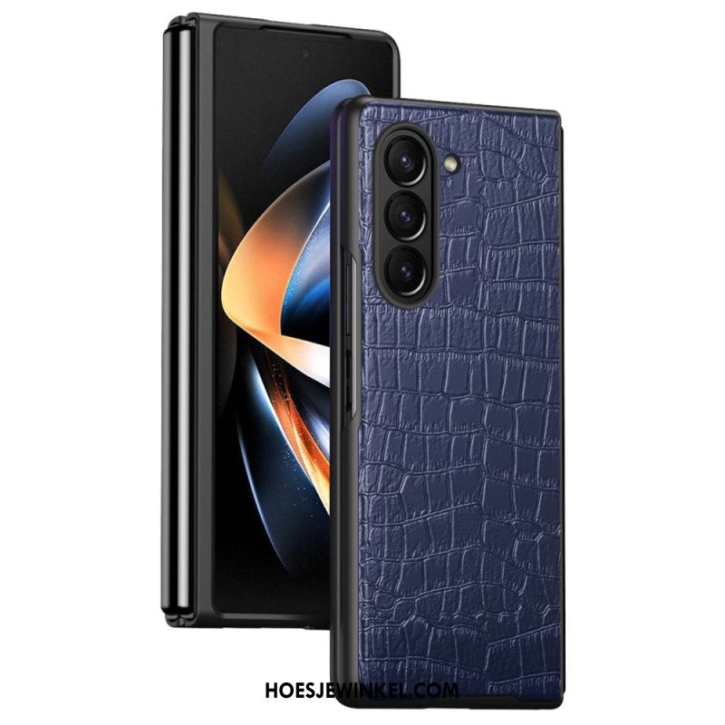 Cover Hoesje Samsung Galaxy Z Fold 6 Telefoonhoesje Krokodilstijl