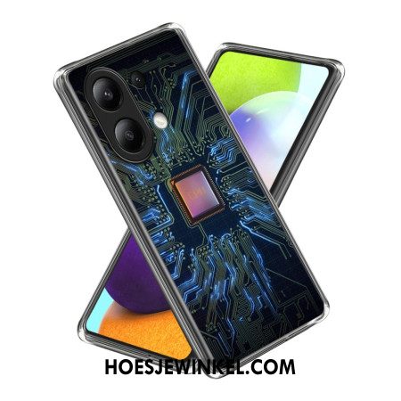 Cover Hoesje Xiaomi Redmi Note 13 4g Telefoonhoesje Cpu-patroon