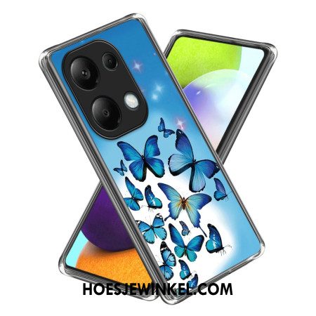 Cover Hoesje Xiaomi Redmi Note 13 Pro 4g Telefoonhoesje Blauwe Vlinders