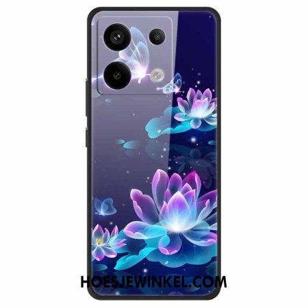 Cover Hoesje Xiaomi Redmi Note 13 Pro 5g Telefoonhoesje Lotus Gehard Glas