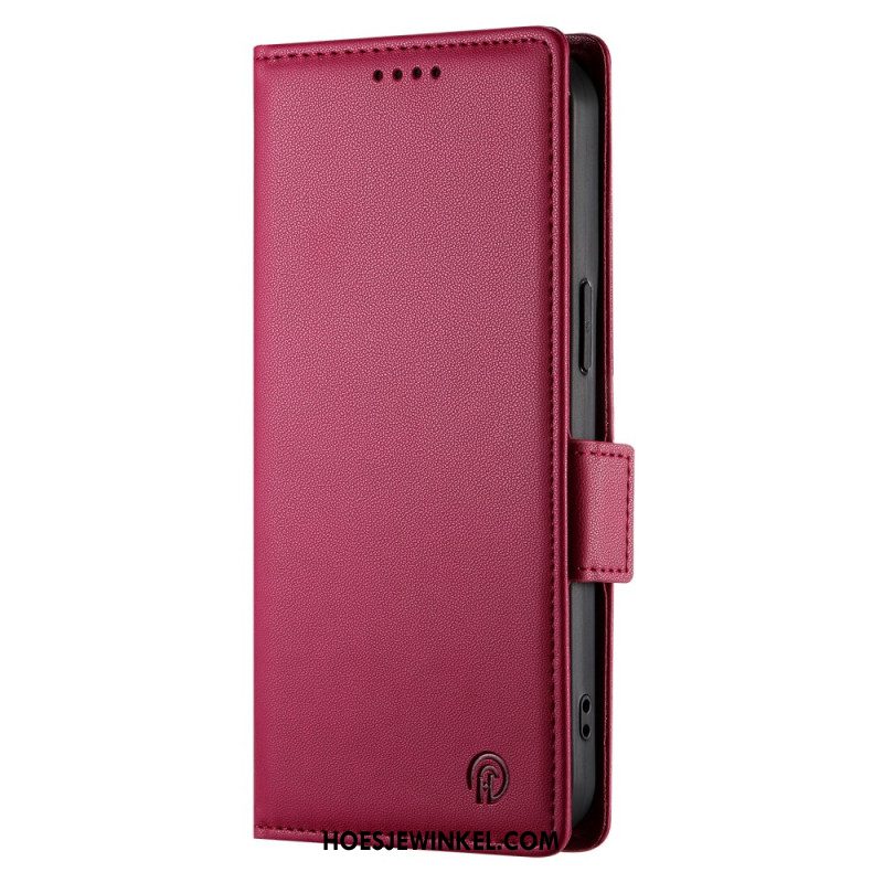 Flip Case Leren Oppo Reno 12 5g Ledereffect