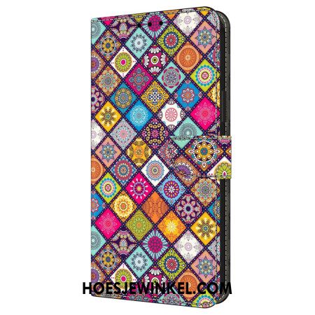 Flip Case Leren Samsung Galaxy A16 5g Kleurrijk Bedrukt Patroon