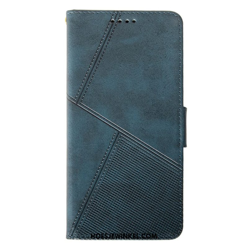 Flip Case Leren Samsung Galaxy M55 5g Idewei Lanière-lijnen