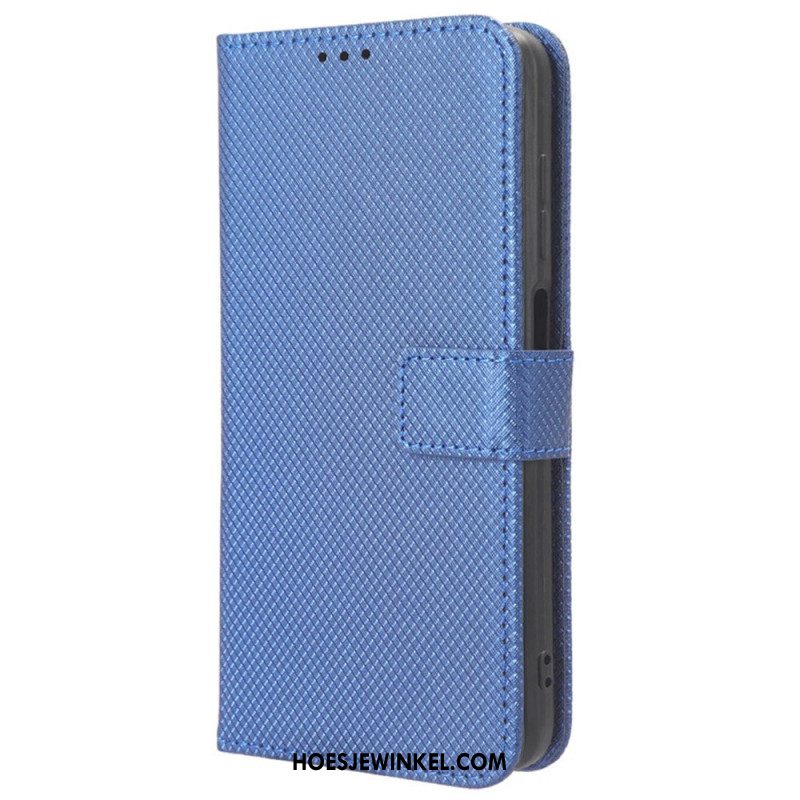 Flip Case Leren Samsung Galaxy S24 Plus 5g Gestippelde Band