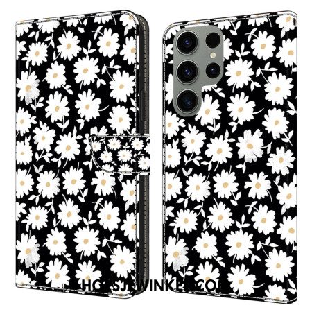 Flip Case Leren Samsung Galaxy S24 Ultra 5g Bloemmotief