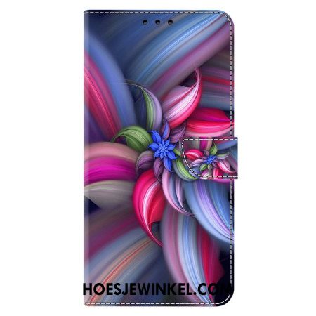 Flip Case Leren Xiaomi Redmi Note 13 4g Kleurrijke Bloemen