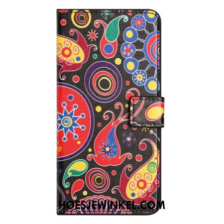 Flip Case Leren iPhone 16 Pro Max Galaxy-patroon