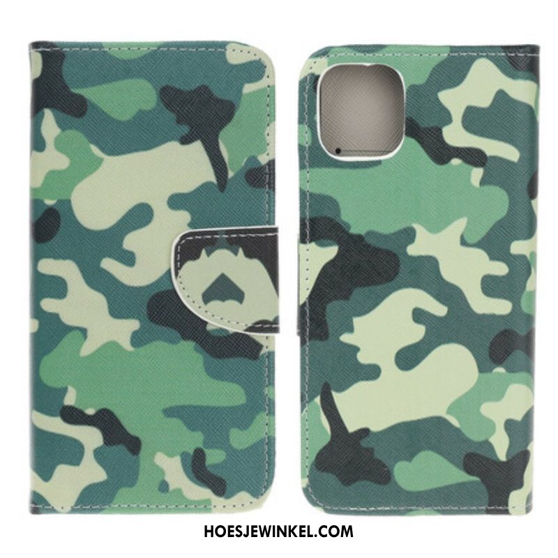 Flip Case voor iPhone 13 Mini Militaire Camouflage