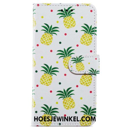 Folio-hoesje Oppo A98 5g Telefoonhoesje Ananas Met Bandje