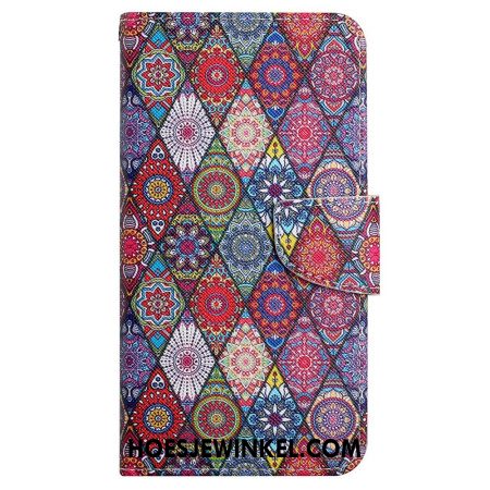 Folio-hoesje Samsung Galaxy A15 5g Patchwork Met Bandje