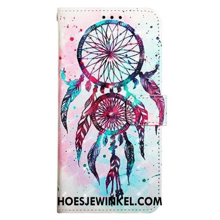 Folio-hoesje Samsung Galaxy S24 5g Dromenvanger Met Rode Aquarel