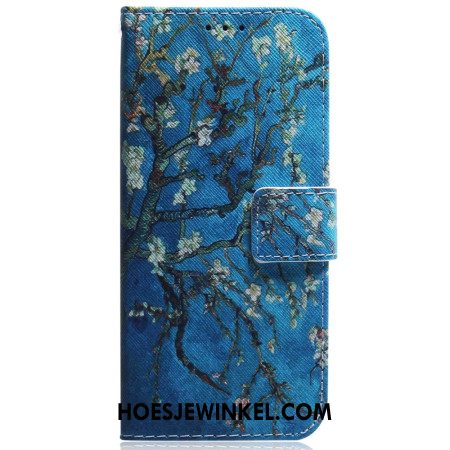 Folio-hoesje Samsung Galaxy S24 5g Telefoonhoesje Abrikozenbloemen