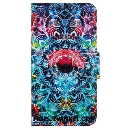 Folio-hoesje Samsung Galaxy S24 Ultra 5g Telefoonhoesje Mandala Met Riempje