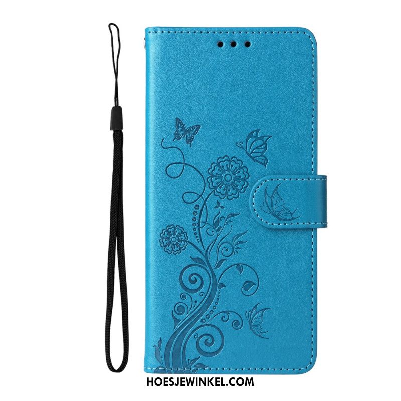 Folio-hoesje Xiaomi 14t Pro Telefoonhoesje Patroon Met Vlinders En Bloemen