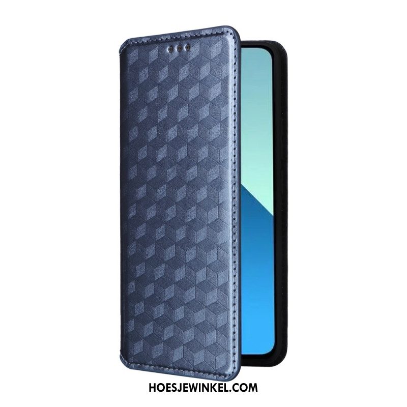 Folio-hoesje Xiaomi Redmi Note 13 4g Telefoonhoesje 3d Diamanten