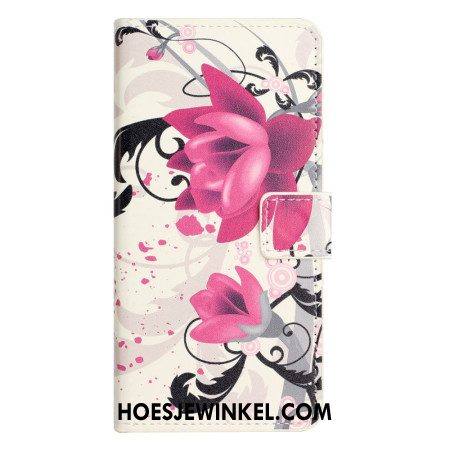 Folio-hoesje Xiaomi Redmi Note 13 4g Telefoonhoesje Lotus