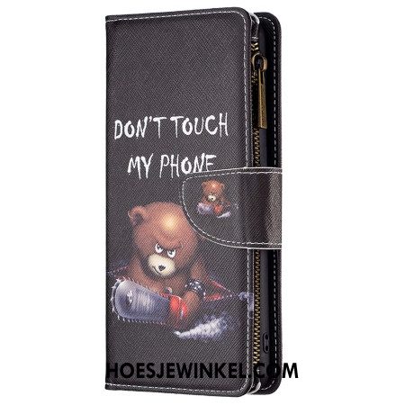 Folio-hoesje Xiaomi Redmi Note 13 Pro 4g Telefoonhoesje Dangerous Bear Portemonnee Met Riempje