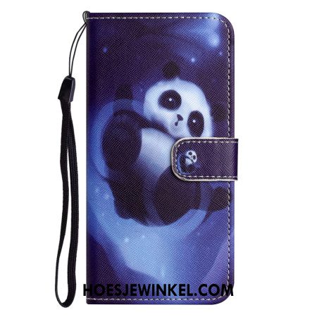 Folio-hoesje iPhone 16 Pro Max Space Panda-riem