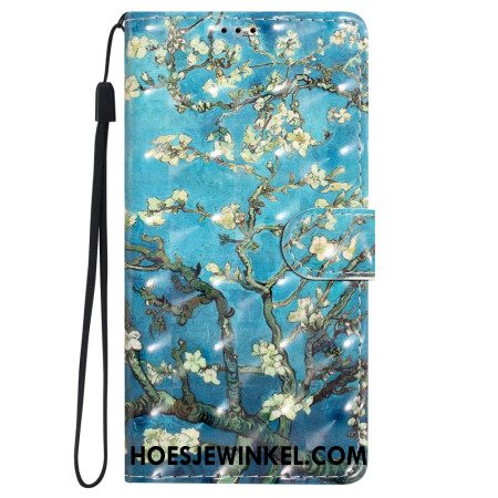 Folio-hoesje iPhone 16 Pro Telefoonhoesje Bloemenkunst Met Riem