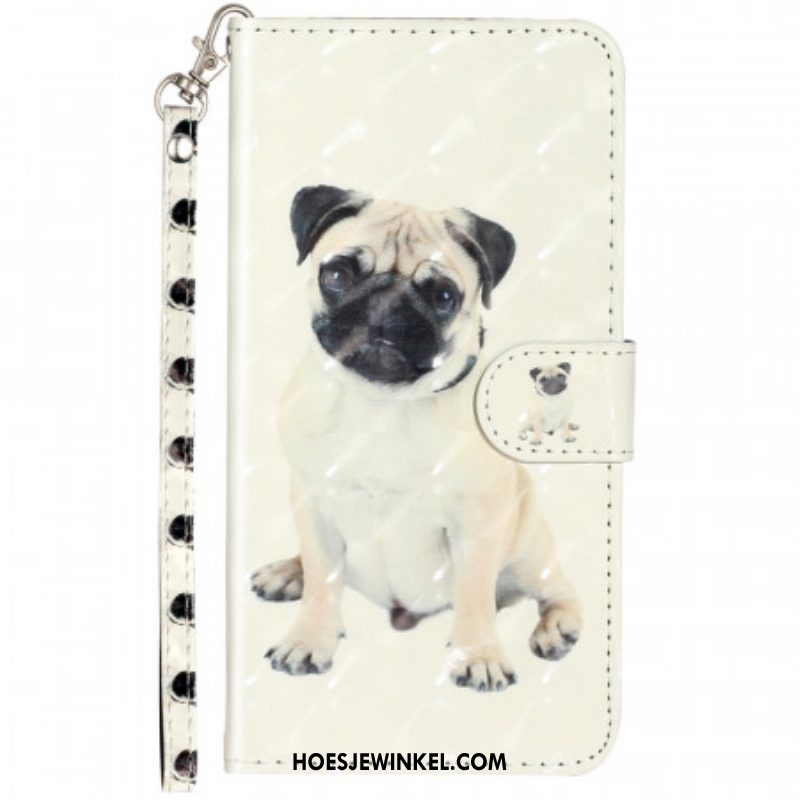 Folio-hoesje voor Xiaomi Redmi Note 11 Pro Plus 5G Met Ketting String Hond