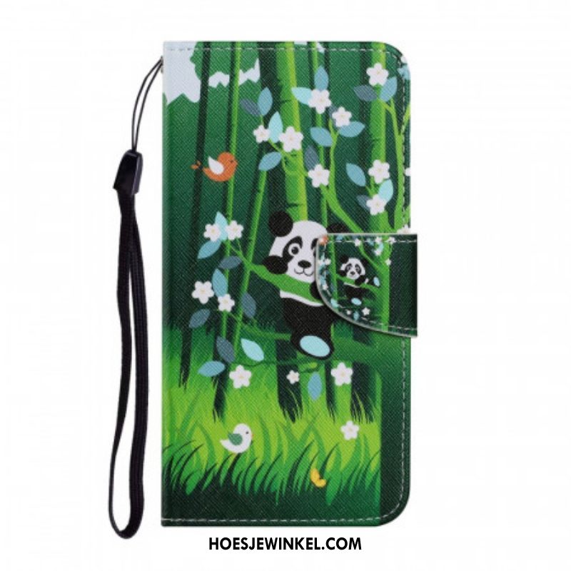 Folio-hoesje voor Xiaomi Redmi Note 11 Pro Plus 5G Panda Wandeling