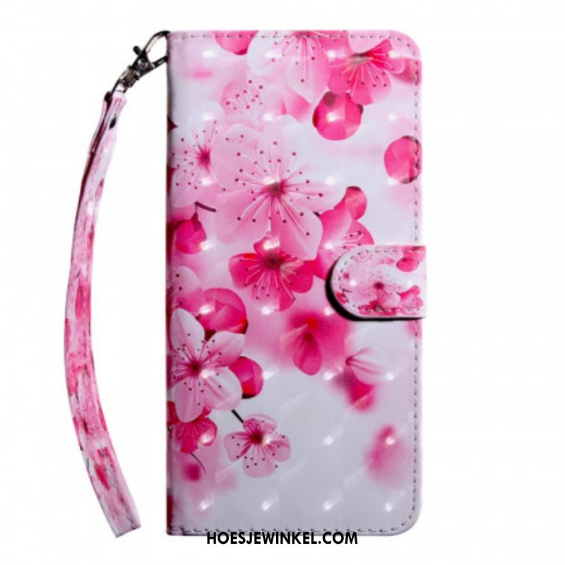 Folio-hoesje voor Xiaomi Redmi Note 11 Pro Plus 5G Roze Bloemen